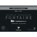 Clairefontaine | FONTAINE® watercolour paper — black ○ 300gsm, 36 cm x 51 cm, 300 gsm, cold pressed, Block