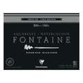 Clairefontaine | FONTAINE Watercolour BLACK PAPER — 300 gsm, 30 cm x 40 cm, 300 gsm, cold pressed, 2. block of 15 sheets — glued on 4 sides