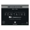 Clairefontaine Fontaine Black Watercolour Pads & Blocks, 30 cm x 40 cm, cold pressed, block 30 x 40cm, 15 sheets, block (glued on 4 sides)