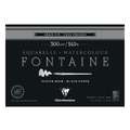 Clairefontaine | FONTAINE® watercolour paper — black ○ 300gsm, 14 cm x 26 cm, 300 gsm, cold pressed, Block