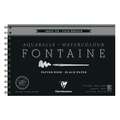 Clairefontaine | FONTAINE® watercolour paper — black ○ 300gsm, 12 cm x 18 cm, 300 gsm, cold pressed, Spiral Pad