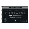 Clairefontaine | FONTAINE Watercolour BLACK PAPER — 300 gsm, 12 cm x 18 cm, 300 gsm, cold pressed, 4. spiral pad of 12 sheets