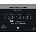 Clairefontaine | FONTAINE® watercolour paper — black ○ 300gsm, 48,3 cm x 63,5 cm, 300 gsm, cold pressed, Glued Pad