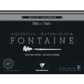 Clairefontaine | FONTAINE Watercolour BLACK PAPER — 300 gsm, 48,3 cm x 63,5 cm, 300 gsm, cold pressed, 1. pad of 12 sheets — glued at top edge