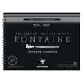 Clairefontaine | FONTAINE® watercolour paper — black ○ 300gsm, 30 cm x 40 cm, 300 gsm, cold pressed, Spiral Pad