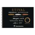 Clairefontaine Etival Black Watercolour Pad, 12 cm x 18 cm, 300 gsm, cold pressed|rough (torchon)