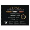 Clairefontaine Etival Black Watercolour Pad, 36 cm x 48 cm, 300 gsm, cold pressed|rough (torchon)