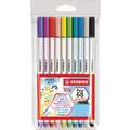 STABILO® | Pen 68 brush pens — plastic box sets, set of 10