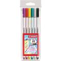 STABILO® | Pen 68 brush pens — plastic box sets, set of 6