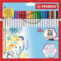STABILO® | Pen 68 brush pens — cardboard box sets, 24 pens