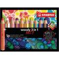 Stabilo Woody 3 in 1 Arty Sets, 10 pencils, set