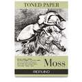 Fabriano Moss Toned Paper, A3 - 29.7 x 42cm, smooth, 120 gsm, pad (bound on one side)