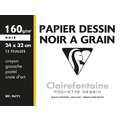 Clairefontaine Dessin à Grain Coloured Paper - 12 sheets, A3, black