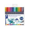 STAEDTLER® | Design Journey Watercolour Brush Pens — sets, 18 pens, 0,5 mm - 0,8 mm|1,0 mm - 6,0 mm, set