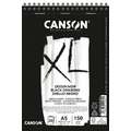 CANSON® | XL® BLACK DRAWING Pads — 150 gsm, spiral pad, A5 - 14.8 cm x 21 cm, 20 sheets