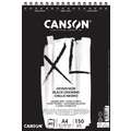 CANSON® | XL® BLACK DRAWING Pads — 150 gsm, spiral pad, A4 - 21 cm x 29.7 cm, 40 sheets