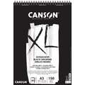 CANSON® | XL® BLACK DRAWING Pads — 150 gsm, spiral pad, A3 - 29.7 cm x 42 cm, 40 sheets