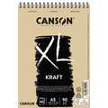 CANSON® | XL® KRAFT Pads — 90 gsm, 60 sheets, spiral pad, A5 - 14.8 cm x 21 cm, spiral pad