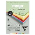 Clairefontaine Maya Pastel Shades Pad, A4 - 21 cm x 29.7 cm, 25 sheet pad (one side bound), smooth, 185 gsm