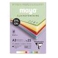 Clairefontaine Maya Pastel Shades Pad, A3 - 29.7 cm x 42 cm, 25 sheet pad (one side bound), smooth, 270 gsm