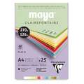 Clairefontaine Maya Pastel Shades Pad, A4 - 21 cm x 29.7 cm, 25 sheet pad (one side bound), smooth, 270 gsm