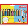 Stabilo Woody 3 in 1 Duo Coloured Pencil Sets, set of 10