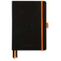 Rhodiarama Goalbook Dots Hard Cover Notebooks, black, A5 - 14.8 cm x 21 cm, 90 gsm