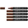 STABILO® | FREE Acrylic Markers — packs of 5 of one colour, T300, pack of 5, Brown, 2-3 mm