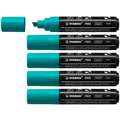 STABILO® | FREE Acrylic Markers — packs of 5 of one colour, T800C, pack of 5, Blue green, 4-10 mm