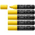 STABILO® | FREE Acrylic Markers — packs of 5 of one colour, T800C, pack of 5, Yellow, 4-10 mm