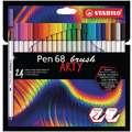 Stabilo Pen 68 Arty Brush Pen Sets, 24 pens, set