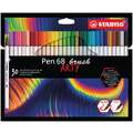 Stabilo Pen 68 Arty Brush Pen Sets, 30 pens, sets