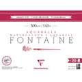 Clairefontaine | FONTAINE Cold Pressed watercolour paper — 300 gsm, 46 cm x 61cm, 300 gsm, cold pressed, 4. block of 20 sheets
