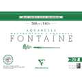 Clairefontaine | FONTAINE® watercolour paper — extra rough (torchon) ○ 300gsm, 23 cm x 31 cm, 300 gsm, rough, 4. Block of 20 sheets