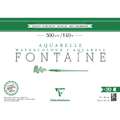 Clairefontaine | FONTAINE Extra Rough watercolour paper — 300 gsm, 26 cm x 36 cm, 300 gsm, rough, 4. block of 20 sheets