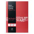 I LOVE ART | Drawing Paper Pads — 30 sheets, A3 - 29.7 cm x 42 cm, 180 gsm, cold pressed, 30 sheet pad (one side bound)