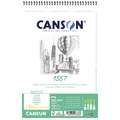 Canson 1557 Spiral Sketching Pads, A5 - 14.8 cm x 21 cm, 120 gsm, hot pressed (smooth), spiral pad