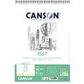 CANSON® | 1557® Spiral Sketch Pads — 120 gsm, A3 - 29.7 cm x 42 cm, 120 gsm, hot pressed (smooth), spiral pad