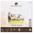 MAGNANI 1404® | TOSCANA watercolour paper — coarse grain, 15 cm x 15 cm, 300 gsm, pad (bound on one side), 3. Block with 20 sheets — square format
