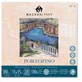 MAGNANI 1404® | PORTOFINO watercolour paper — satin, 15 cm x 15 cm, 300 gsm, pad (bound on one side), 3. pad with 20 sheets — square format