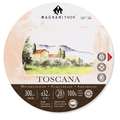 MAGNANI 1404® | TOSCANA watercolour paper — coarse grain, Ø 32cm, 300 gsm, Glued circular pad, 4. Block with 20 sheets — round format