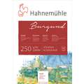 Hahnemuehle Hand-Made Burgundy Watercolour Block, 20 sheets, 250gsm, 17 cm x 24 cm, block (glued on 4 sides), 250 gsm, hot pressed (smooth)