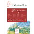 Hahnemuehle Hand-Made Burgundy Watercolour Block, 20 sheets, 250gsm, 24 cm x 32 cm, block (glued on 4 sides), 250 gsm, hot pressed (smooth)