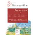 Hahnemuehle Hand-Made Burgundy Watercolour Block, 20 sheets, 250gsm, 36 cm x 48 cm, block (glued on 4 sides), 250 gsm, hot pressed (smooth)