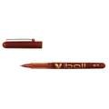PILOT | V ball Rollerball pens — conical tips, Red, medium - 0.4 mm line width, Medium