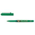 Pilot V Ball Rollerball Ink Pen, Green, medium - 0.4mm line width, Medium
