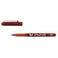 PILOT | V ball Rollerball pens — conical tips, Red, fine - 0.3 mm line width, Fine