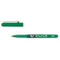 PILOT | V ball Rollerball pens — conical tips, Green, fine - 0.3 mm line width, Fine