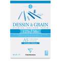 Clairefontaine | DESSIN À GRAIN drawing pads — 125 gsm, A5 - 14.8 cm x 21 cm, 125 gsm, cold pressed, pad (bound on one side)