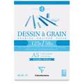 Clairefontaine Dessin à Grain Drawing Pad, A5 - 14.8 cm x 21 cm, 125 gsm, cold pressed, pad (bound on one side)
